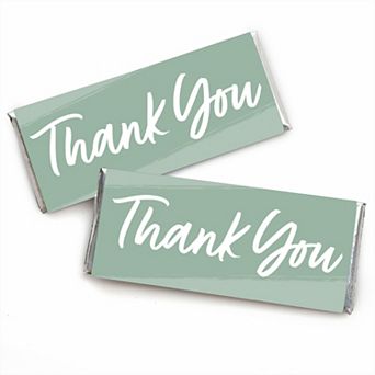 Big Dot Of Happiness Sage Green Elegantly Simple - Candy Bar Wrapper Guest Party Favors 24 ct