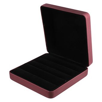 Multiple Ring Box Jewelry Display Stand Ring Organizer Case Velvet Gift Box For Wedding
