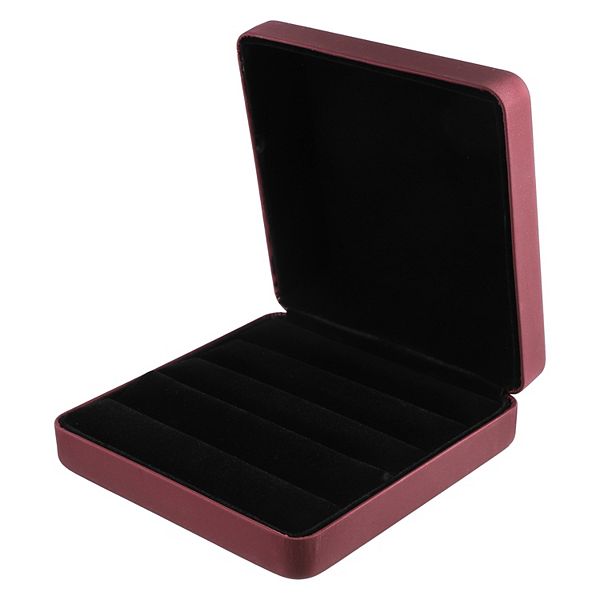 Multiple Ring Box Jewelry Display Stand Ring Organizer Case Velvet Gift ...
