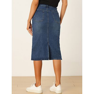 Midi jean skirt kohls best sale