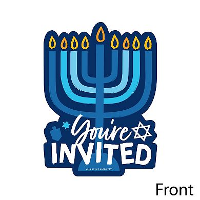 Big Dot Of Happiness Hanukkah Menorah Holiday Party Invitation Cards With Envelopes 12 Ct