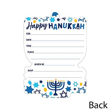 Big Dot Of Happiness Hanukkah Menorah Holiday Party Invitation Cards With Envelopes 12 Ct