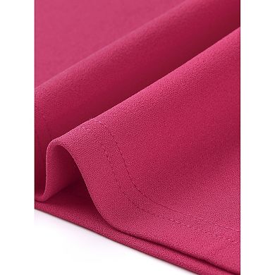 Office Dress for Women's Cap Sleeve Work Belted Elegant Sheath Dress