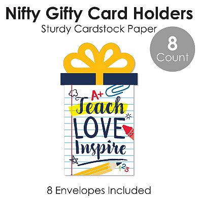 Big Dot Of Happiness Back To School Money & Gift Card Sleeves Nifty Gifty Card Holders 8 Ct