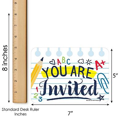Big Dot Of Happiness Back To School - Shaped Fill-in Invitations With Envelopes - 12 Ct