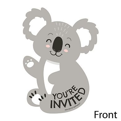 Big Dot Of Happiness Koala Cutie Birthday & Baby Shower Invite Cards With Envelopes 12 Ct
