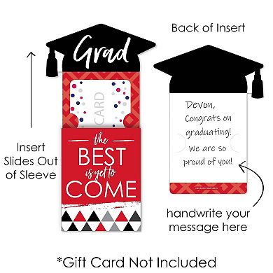 Big Dot Of Happiness Red Grad - Best Is Yet To Come - Money & Nifty Gifty Card Holders - 8 Ct