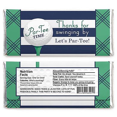 Big Dot Of Happiness Par-tee Time - Golf - Candy Bar Wrappers Party Favors - 24 Ct