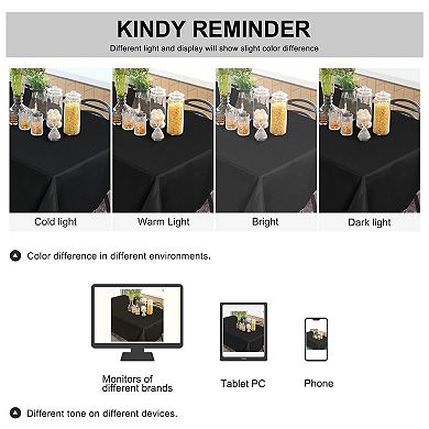 Table Cloths, Dining Table Cover Protector For Parties Holiday Indoor Outdoor 55"x 63"