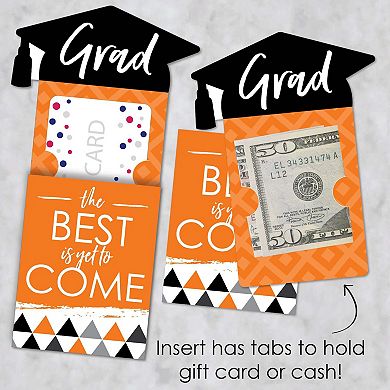 Big Dot Of Happiness Orange Grad Best Is Yet To Come - Money & Nifty Gifty Card Holders 8 Ct