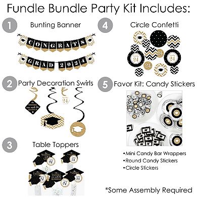 Big Dot Of Happiness Gold Tassel Worth The Hassle 2024 Grad Party Supplies Kit Fundle Bundle
