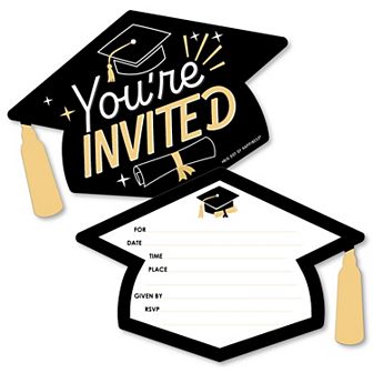 Big Dot Of Happiness Goodbye High School Hello College - Grad Fill-in Invites/envelopes 12 ct