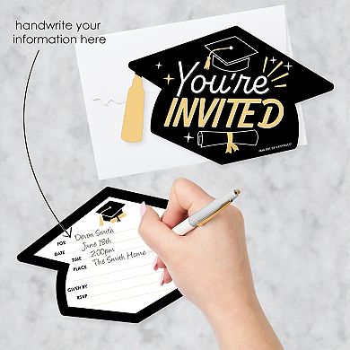 Big Dot Of Happiness Goodbye High School Hello College - Grad Fill-in Invites/envelopes 12 Ct