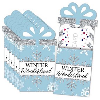 Big Dot Of Happiness Winter Wonderland Money Gift Card Sleeves Nifty Gifty Card Holders 8 ct