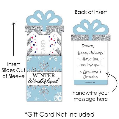 Big Dot Of Happiness Winter Wonderland Money Gift Card Sleeves Nifty Gifty  Card Holders 8 Ct