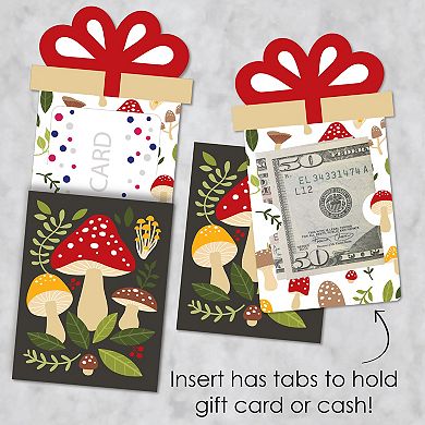 Big Dot Of Happiness Wild Mushrooms - Money & Gift Card Sleeves Nifty Gifty Card Holders 8 Ct
