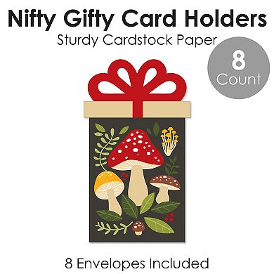 Big Dot Of Happiness Wild Mushrooms - Money & Gift Card Sleeves Nifty Gifty Card Holders 8 Ct