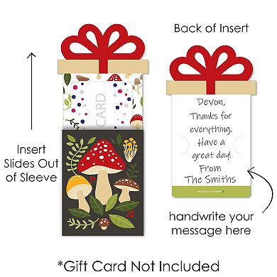 Big Dot Of Happiness Wild Mushrooms - Money & Gift Card Sleeves Nifty Gifty Card Holders 8 Ct
