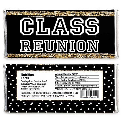 Big Dot Of Happiness Reunited - Candy Bar Wrapper School Class Reunion Party Favors - 24 Ct