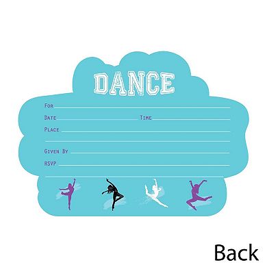 Big Dot Of Happiness Must Dance To The Beat - Dance Shaped Fill-in Invites & Envelopes 12 Ct