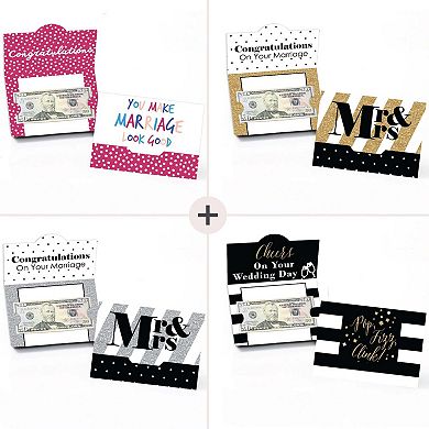 Big Dot Of Happiness Assorted Wedding Cards - Wedding Money And Gift Card Holders - Set Of 8