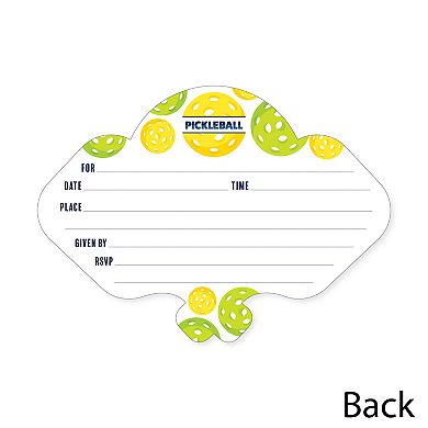 Big Dot Of Happiness Let’s Rally Pickleball Birthday Invite Cards & Envelopes 12 Ct