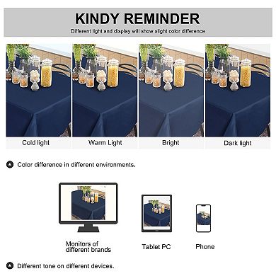 Table Cloths, Dining Table Cover Protector For Parties Holiday Indoor Outdoor 55"x71"