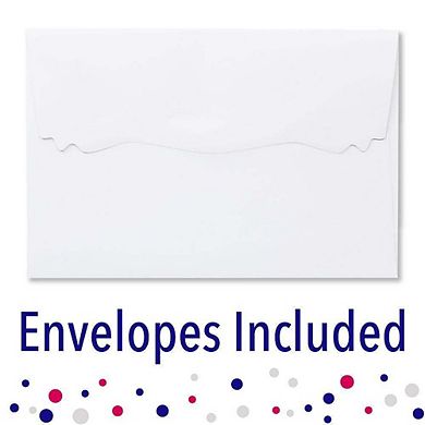 Big Dot Of Happiness Blue Elegant Cross Religious Shaped Fill-in Invites & Envelopes 12 Ct
