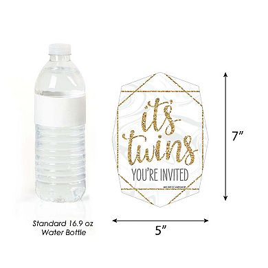 Big Dot Of Happiness It's Twins - Shaped Fill-in Invitations With Envelopes - 12 Ct