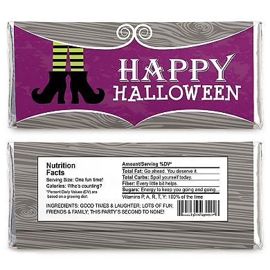 Big Dot Of Happiness Happy Halloween - Candy Bar Wrapper Witch Party Favors - Set Of 24