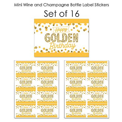 Funny Wine Bottle Labels - Set Of 4 Humorous Stickers For Birthday Parties & Gifts