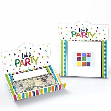 Big Dot Of Happiness Cheerful Happy Birthday - Colorful Party Money & Gift Card Holders 8 Ct