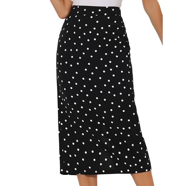 Polka Dot Cotton Skirt With Elastic Waist Breathable Summer Essential For Women Plus Size main image 1