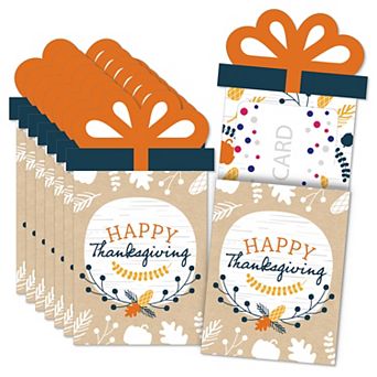 Big Dot Of Happiness Happy Thanksgiving Fall Money Sleeves Nifty Gifty Card Holders 8 ct