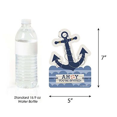 Big Dot Of Happiness Ahoy - Nautical - Shaped Fill-in Invitations With Envelopes - 12 Ct
