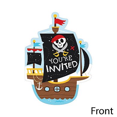 Big Dot Of Happiness Pirate Ship Adventures Birthday Party Invite Cards With Envelopes 12 Ct