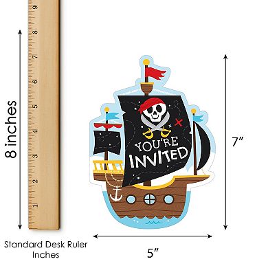 Big Dot Of Happiness Pirate Ship Adventures Birthday Party Invite Cards With Envelopes 12 Ct
