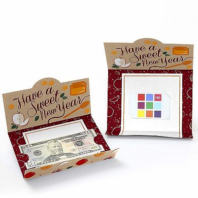 Big Dot Of Happiness Rosh Hashanah - New Year Money And Gift Card Holders - Set Of 8