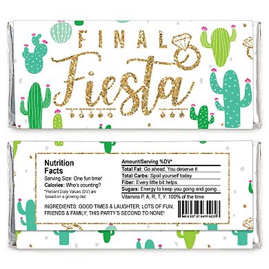 Big Dot Of Happiness Final Fiesta Candy Bar Wrapper - Fiesta Bachelorette Party Favors 24 Ct