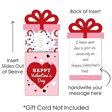 Big Dot Of Happiness Conversation Hearts - Valentine's Day Nifty Gifty Card Holders - 8 Ct