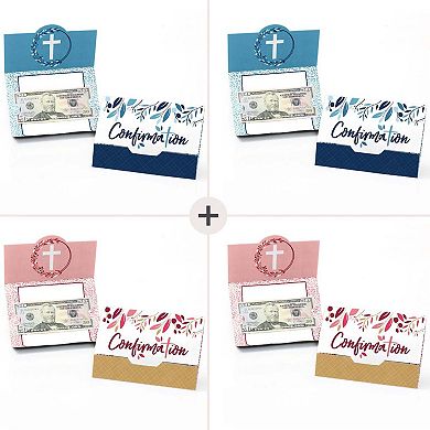 Big Dot Of Happiness Confirmation Elegant Cross Assorted Money & Gift Card Holders 8 Ct