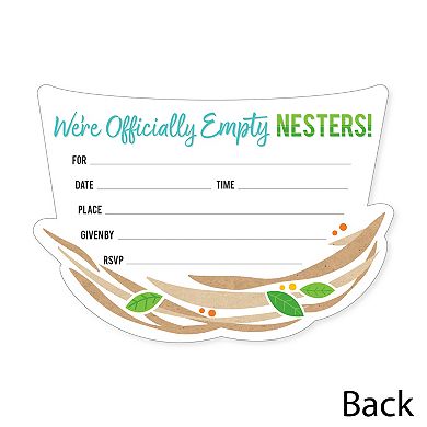 Big Dot Of Happiness Empty Nesters - Empty Nest Party Invitation Cards With Envelopes - 12 Ct