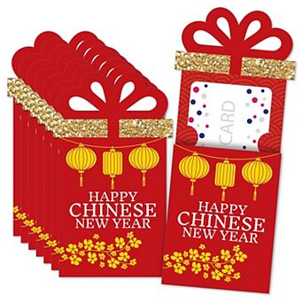 Big Dot Of Happiness Chinese New Year Lunar New Year Money Card Nifty Gifty Card Holders 8 ct