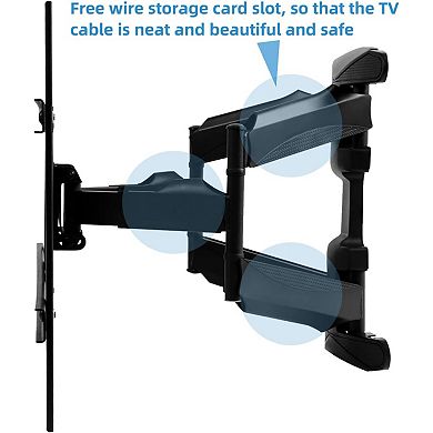 Full Motion Outdoor Tv Wall Mount Fits For Tv 40- 75 Inch