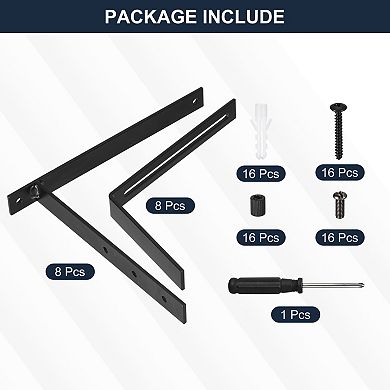 Adjustable Window Planter Box Brackets Universal Window Box Holder, 8pcs