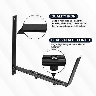 Adjustable Window Planter Box Brackets Universal Window Box Holder, 8pcs