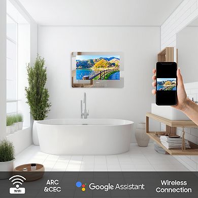 Bathroom Mirror Tv 1080p Smart Google System Ip66 Waterproof Tv Ntsc & Atsc