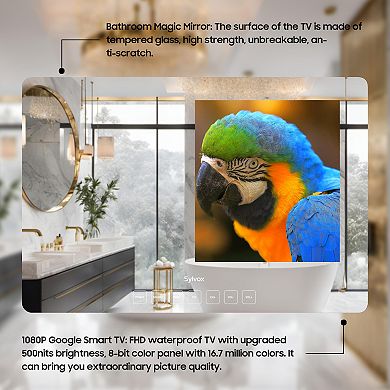 Bathroom Mirror Tv 1080p Smart Google System Ip66 Waterproof Tv Ntsc & Atsc