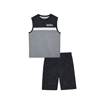 Sleep On It Boys 2 pc Muscle-Tank Jersey Pajama Top and Pajama Shorts Set