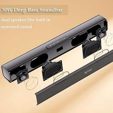 Bluetooth Soundbar For Tv 2.0 Channel Eq Control Hdmi Arc Usb Optical Aux Dc12v